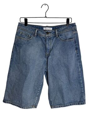 Witty Fox Denim Mid-Rise Bermuda Dad Shorts Jorts